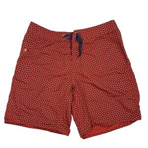 Patagonia Wavefarer Board Shorts Men's 38 9" Inseam Red and Black Geometric